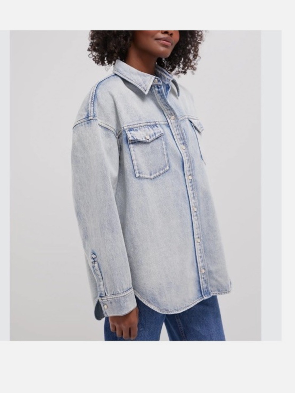 NWT Tuckernuck Acid Wash Parker Denim Shacket